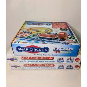 LOT of 3 Elenco Electronic Snap Circuits Sets Complete - SC-100 & SB-125 Eplorer